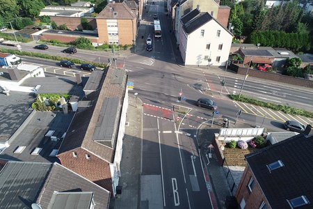 Kreuzung Süchtelner Straße mit Fahrtrichtung nach Süchteln Stand 20.07.2021 