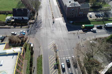 Freiheitsstraße Fahrtrichtung stadtauswärts nach Mönchengladbach Stand: 09.03.2022