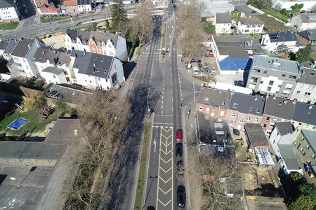 Freiheitsstraße Fahrtrichtung stadteinwärts nach Süchteln/Dülken Stand: 09.03.2022