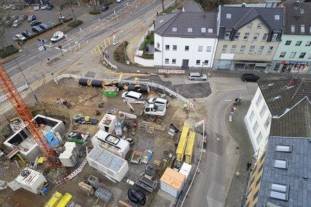 Blick von Parkstraße in Fahrtrichtung Große Bruchstr. - Stand: 16.11.2021