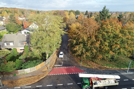 Blick von der Kreuzung in die Vogteistraße Stand: 28.10.2020