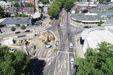 Freiheitsstraße Fahrtrichtung stadteinwärts nach Süchteln/Dülken - Stand: 11.08.2022