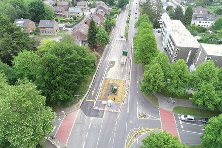 Blick ins Baufeld -  Sondierbohrungen für Kampfmittelüberprüfung Stand: 20.05.19